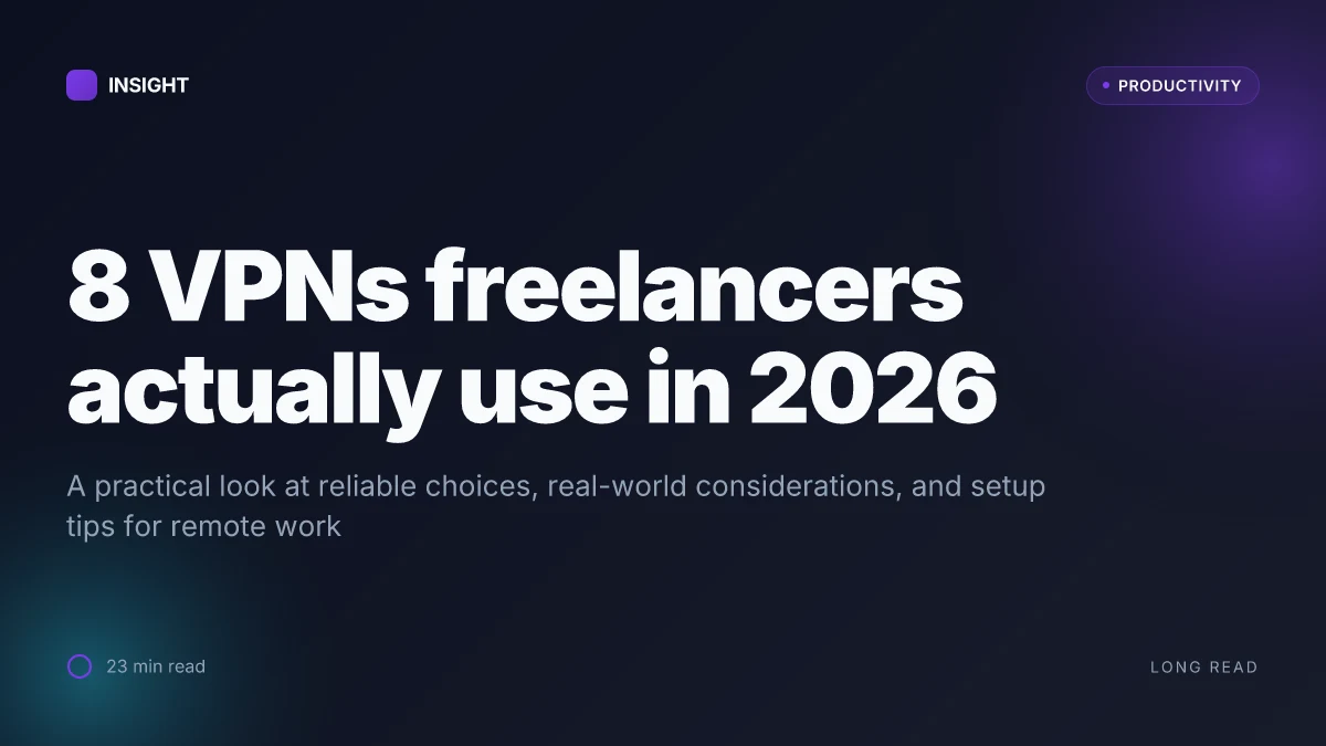 8 VPNs freelancers actually use in 2026